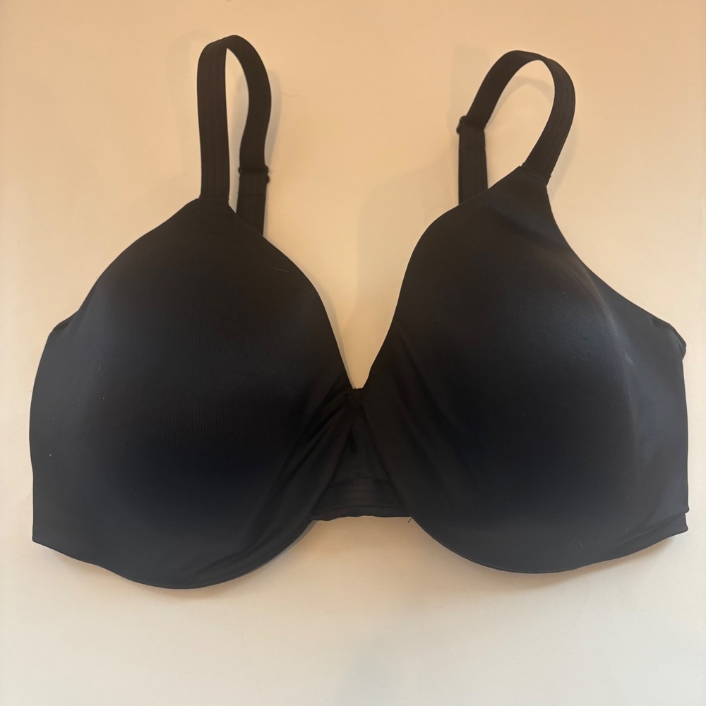 Bali Black T-Shirt Bra 36DD 3W11/3811 Hook‎ & Eye Closure, Underwire, Adj Straps